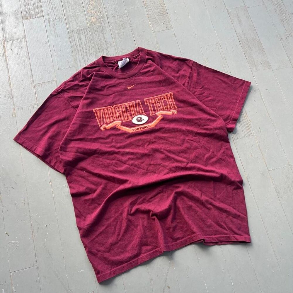 Vintage Nike Team Virginia Tech College Graphic Tee Shirt